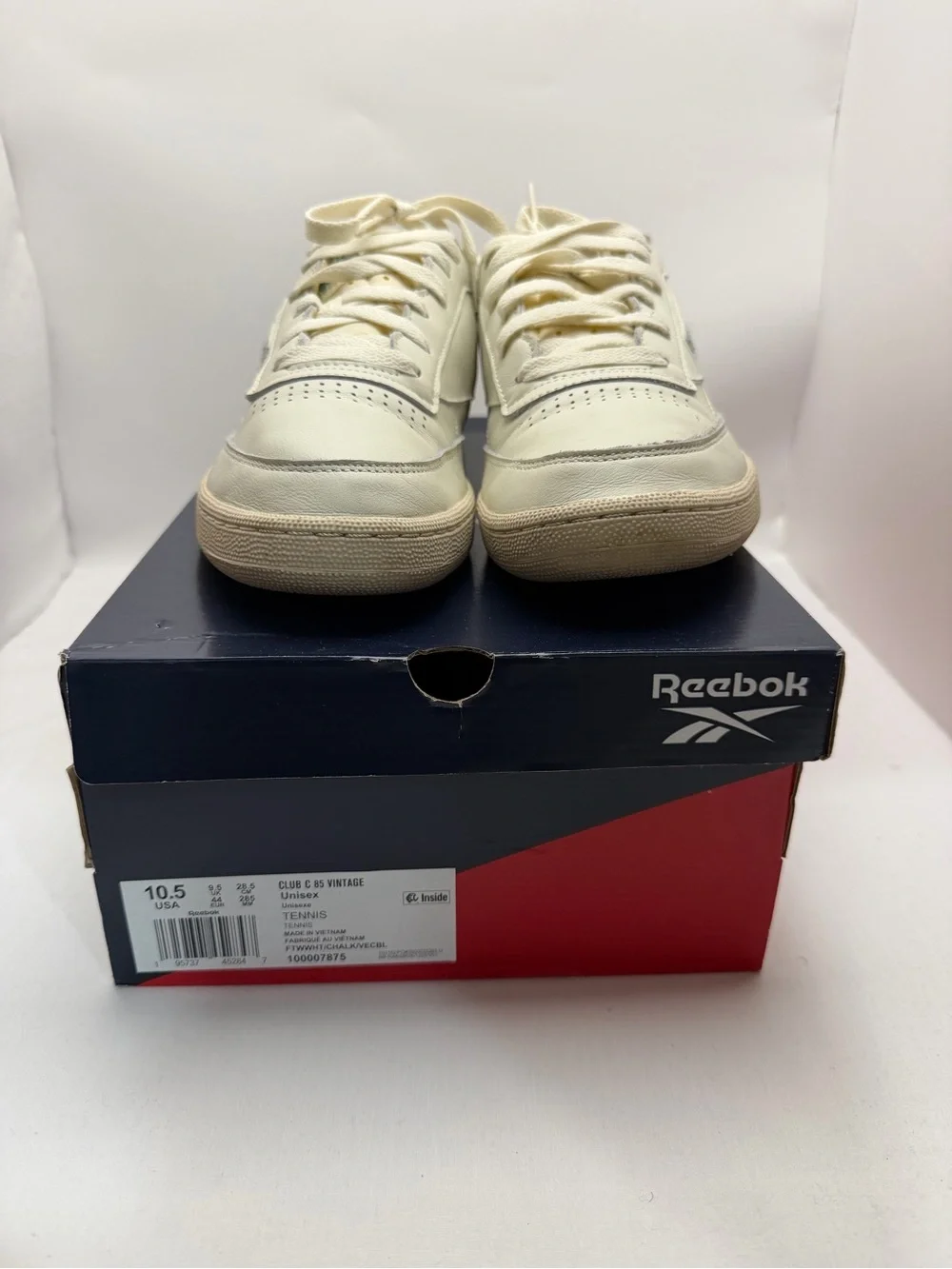 Reebok Mens Club C Off-White Low-Top Sneakers